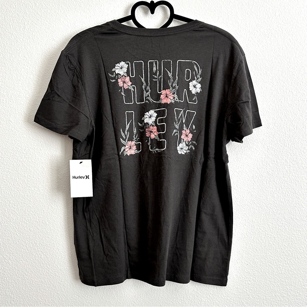 Hurley Vintage Black Girlfriend Graphic Cotton Tee Size M